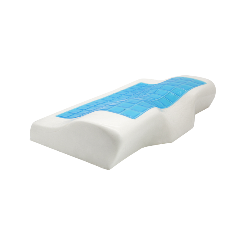 Hot Sale Contour Shape Pillow Gel Cooling Komfortabel Memory Foam Nakkepude med aftageligt betræk
