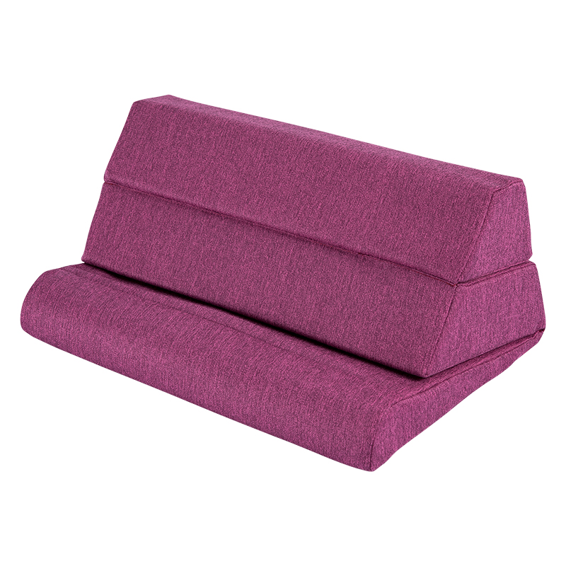 3 i 1 Memory Foam Folde-multifunktionspude Ipad Tabletstativpude med Cubby Opbevaring